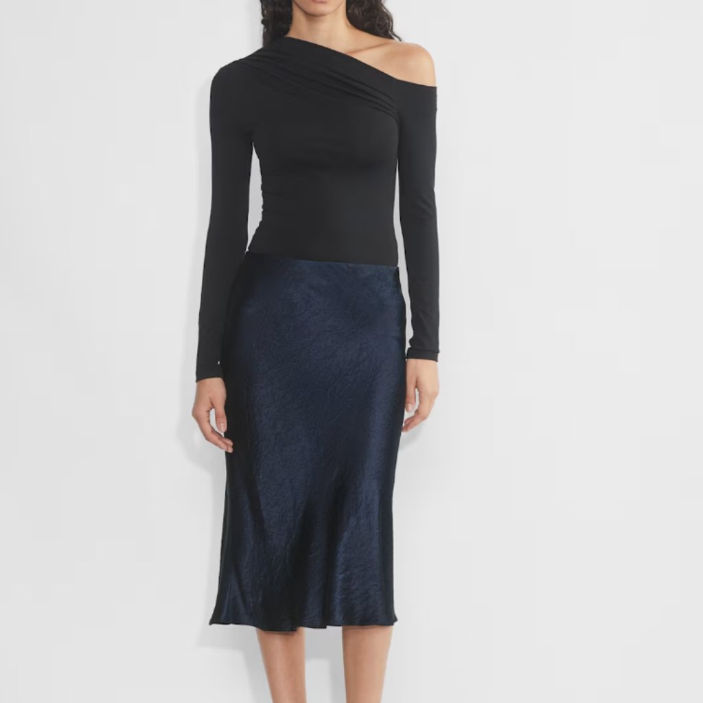 Babaton Slip Satin Midi Skirt 00